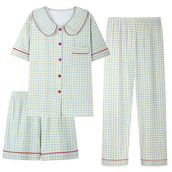 11번가 타임딜) 쉬블림로브 3피스(반팔+반바지+긴바지) 여성 잠옷세트 6,930원