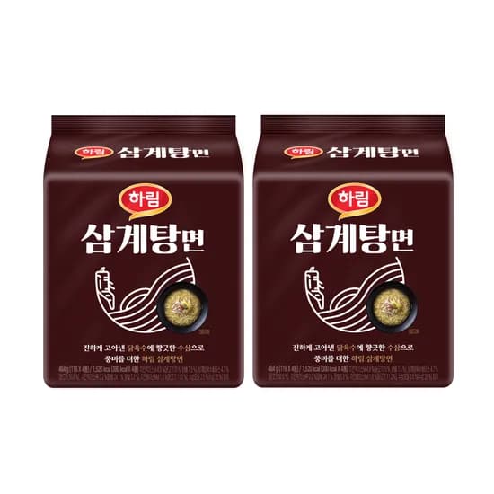롯데온) 더미식 하림 삼계탕면 116g 8개입 9,640원