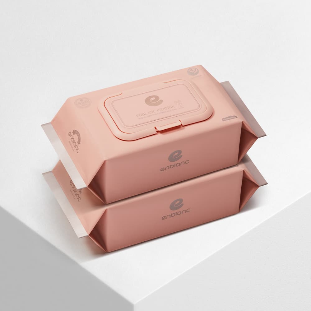 네이버 앙블랑) 앙블랑 인디핑크 63평량 아기 물티슈 20팩 23,900원