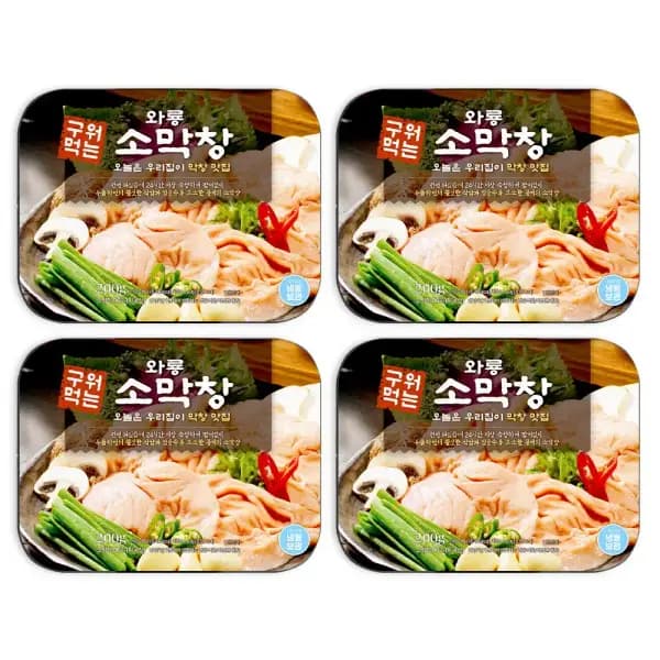 11번가) 와룡막창 소막창 200g + 막창소스 60g x 4팩 19,810원