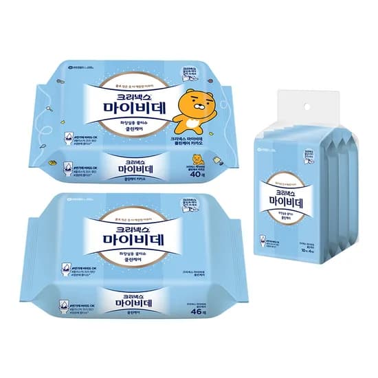 크리넥스 마이비데 클린케어 카카오 40매 8팩 9,900원