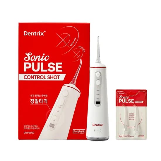 롯데온) 덴트릭스 잇몸케어 소닉펄스 컨트롤샷 구강세정기+노즐 2P 32,900원 무배