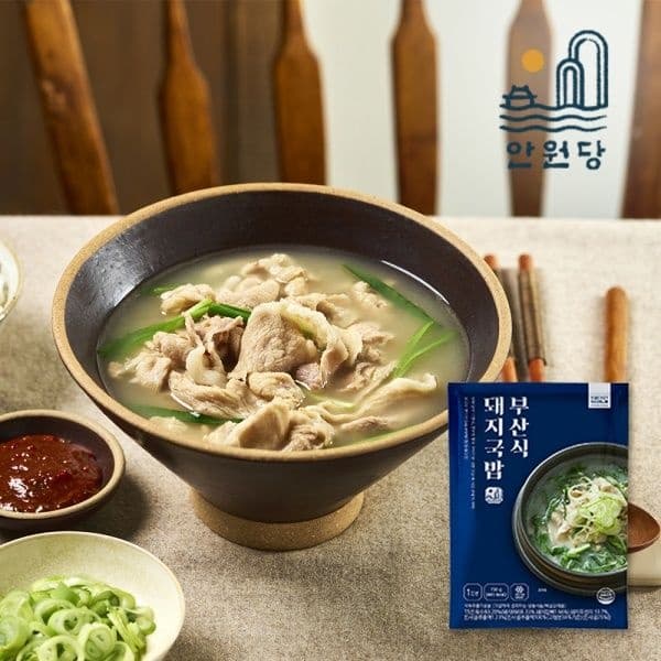 롯데온) 안원당 부산 돼지국밥 730g x 3팩 17,640원