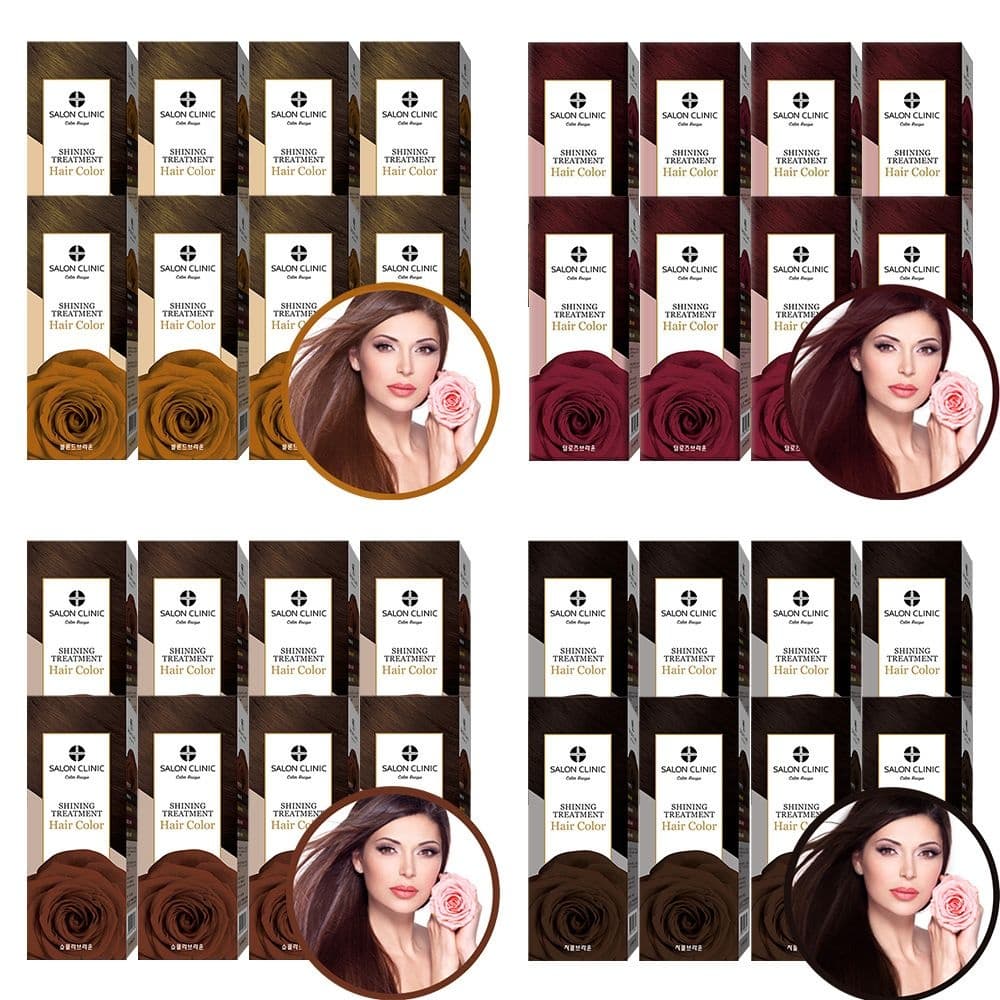 롯데온) [SALON CLINIC] 새치커버 셀프 염색약 8개 세트(4종 택 1)(한정수량) 쿠폰 적용시 19,950원 유배