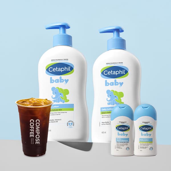 네이버) 세타필 공식스토어 세타필 베이비 데일리 로션 400ml 2 + 여행용 2 + 커피 24550원