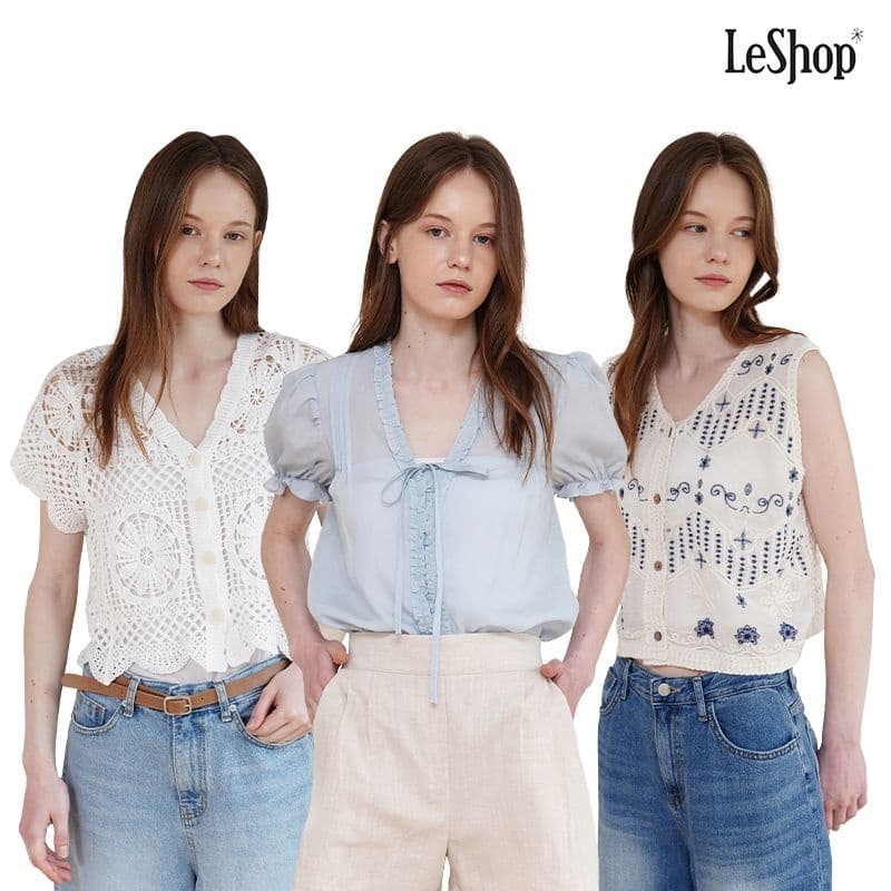 롯데온)르샵 에스닉 자수 크로셰 베스트 카카오페이 12,320원 무배