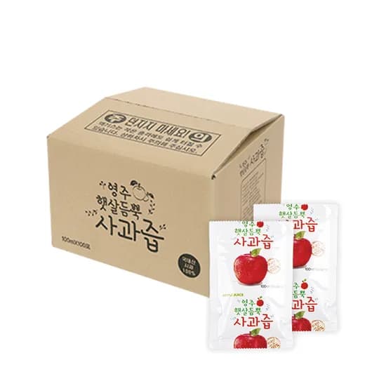 토스) 영주 햇살듬뿍 사과즙 100ml 100포 19,900원