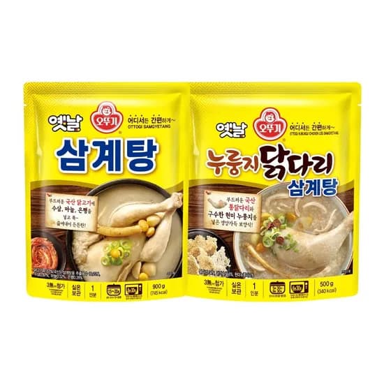 롯데온) 오뚜기 누룽지닭다리삼계탕 500g 3개+1개 25200원 무배