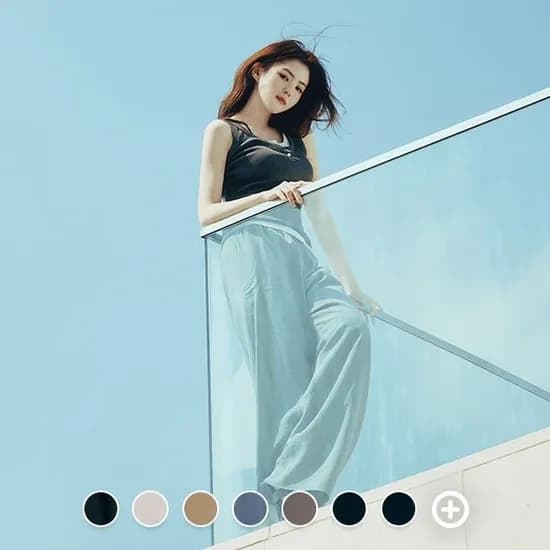 롯데온)지오다노 나일론 와이드 풀밴딩 팬츠 25,100원(무배)