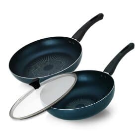 베이직 후라이팬 3종세트 후라이팬 28cm 궁중팬 28cm 유리뚜껑