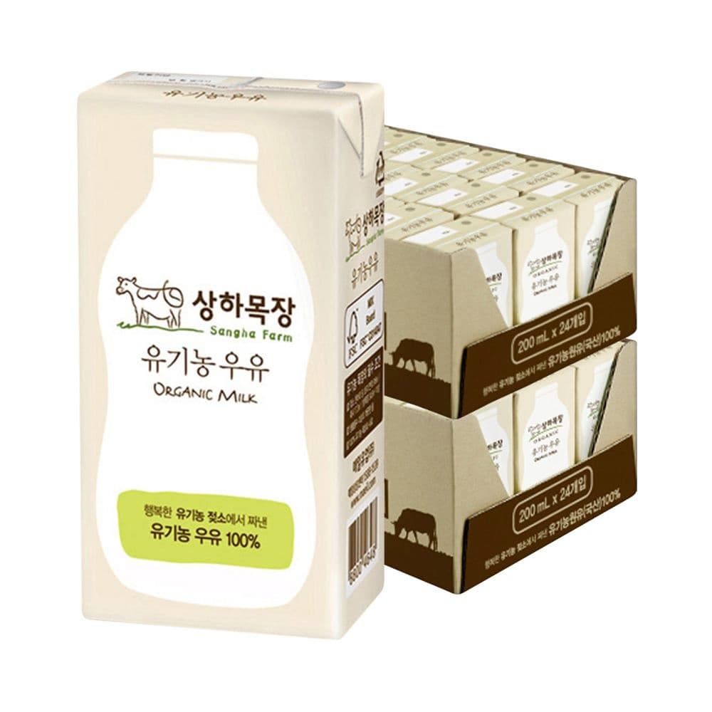 상하목장 유기농 멸균 우유 200ml 48팩