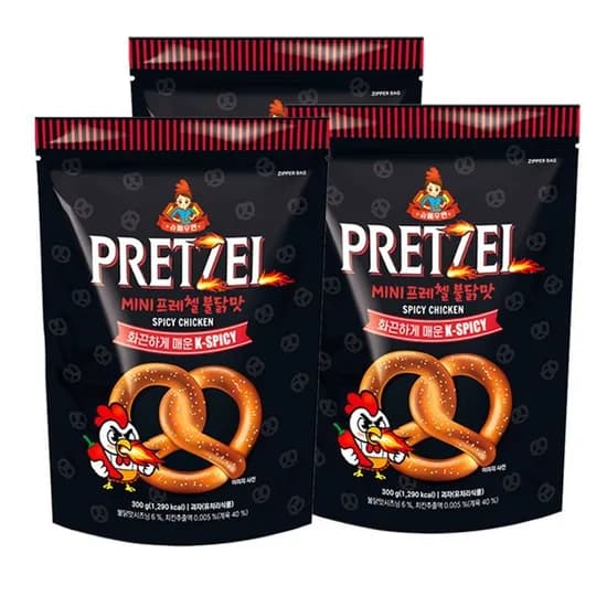 슈퍼우먼 미니프레첼 불닭맛 300g 3봉