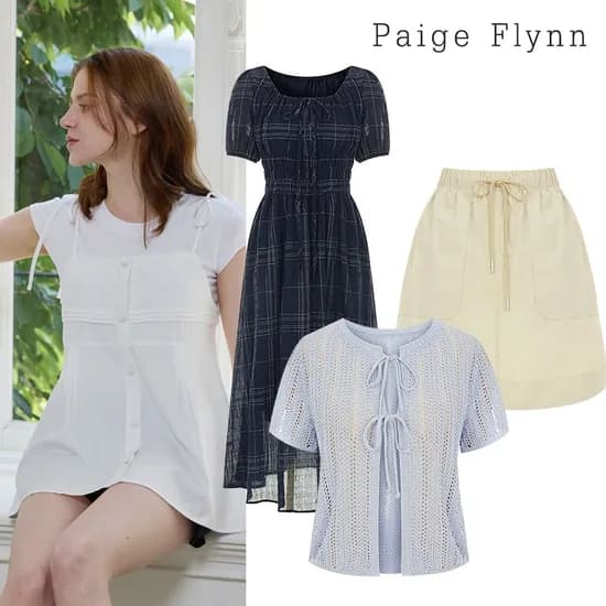 페이지플린 스트랩셔츠슬리브리스 원피스세트