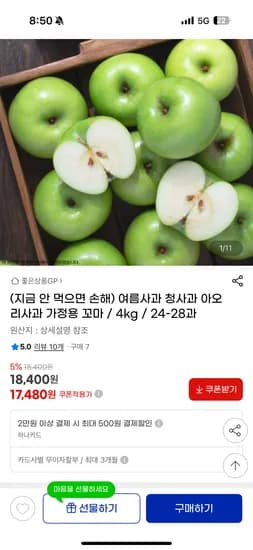 아오리 꼬마사과 4kg