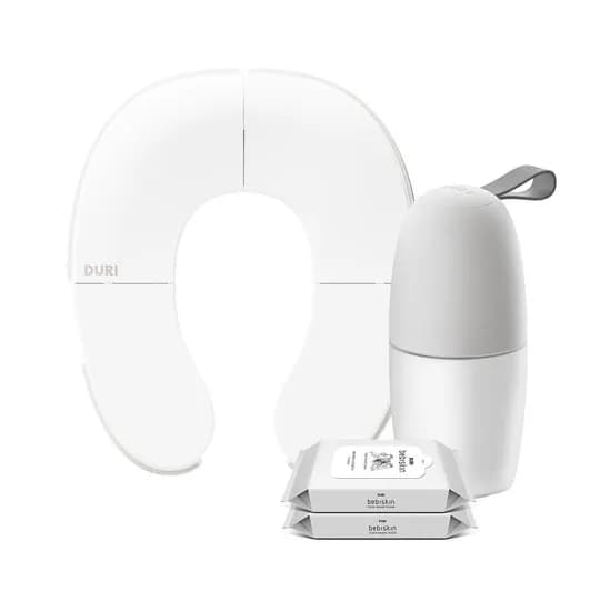 키디 두리 휴대 접이식 변기커버 2.0 휴대소변기 2.0 물티슈 2팩