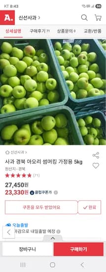 가정용 아오리 사과 5kg