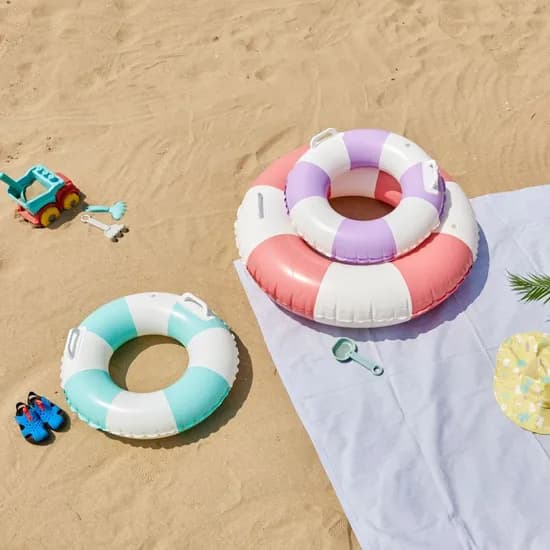 키즈 물놀이 튜브 스트라이프 S 65cm 퍼플