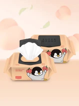 슈퍼대디 미스터펭 물티슈 캡형 70매 20팩