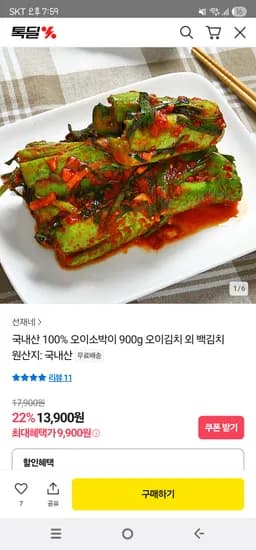 카카오 오이소박이 900g