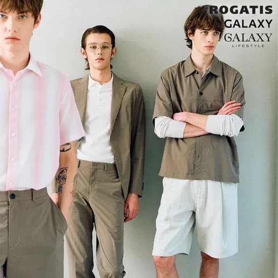 갤럭시 라이프스타일 폴로넥 스웨터 반팔