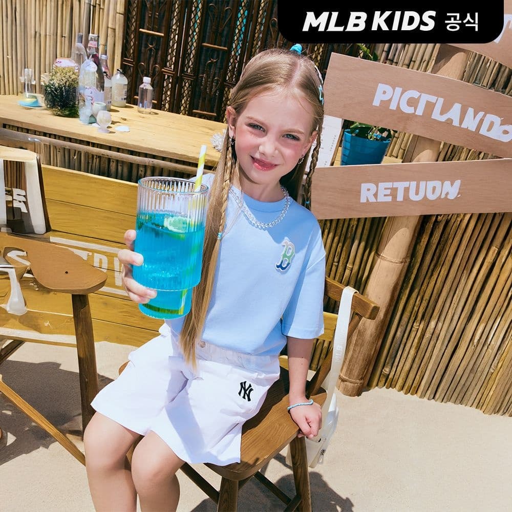 MLB키즈 베이직 스몰로고티셔츠