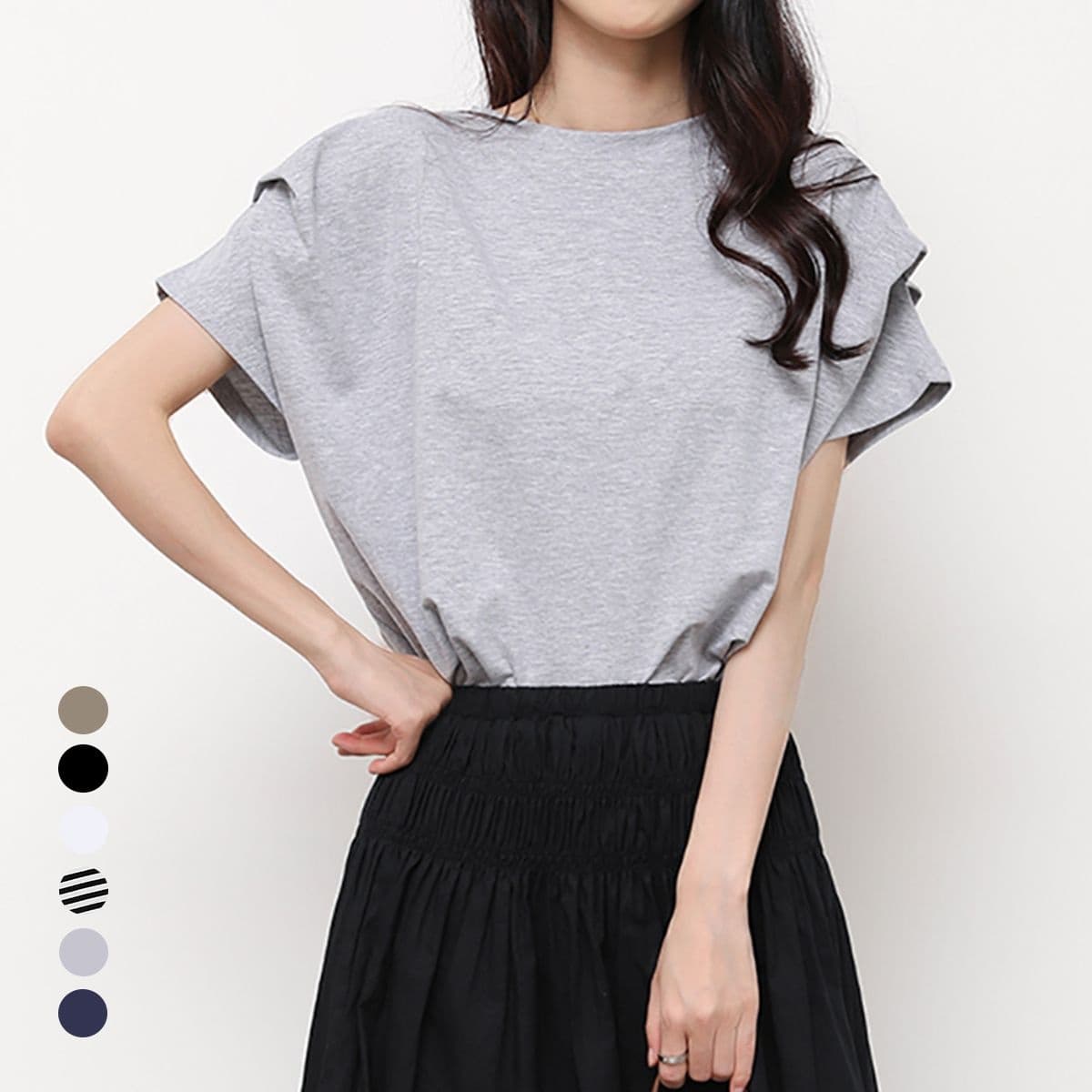 숄더핀턱라인티셔츠 14900원