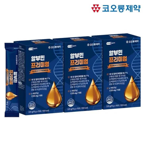 코오롱제약 알부민 프리미엄 15포 x 3박스