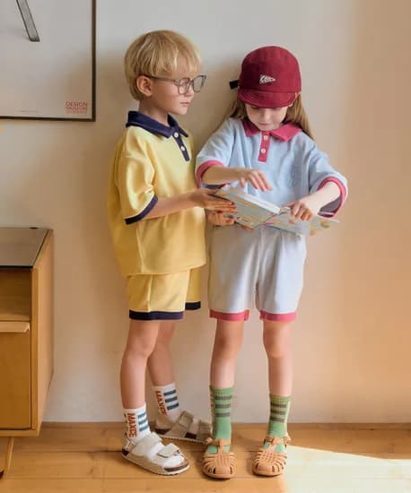 코코모코 코지 팝 테리 상의 하의 세트