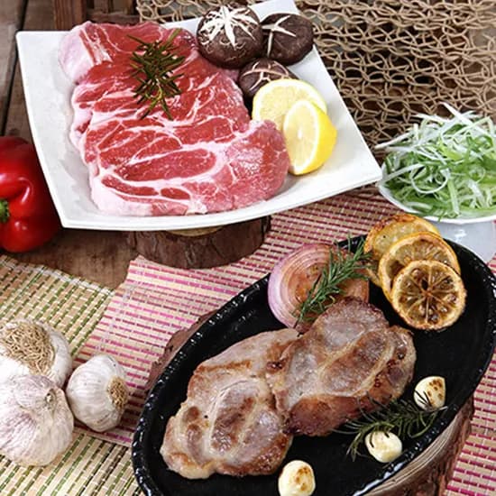 한돈 삼겹살 1kg 목살 1kg 세트