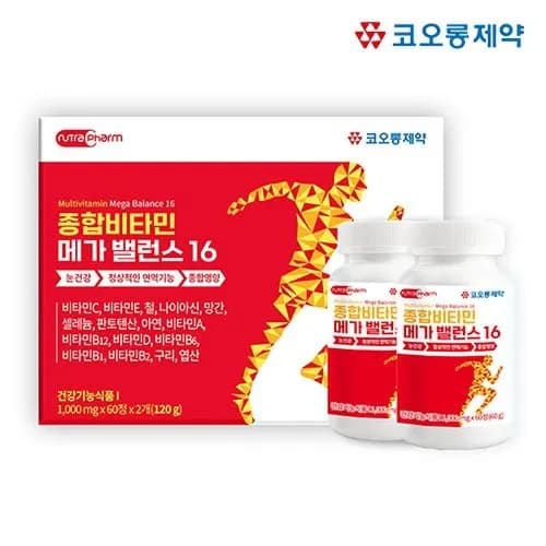 코오롱제약 종합비타민 메가밸런스16 120정