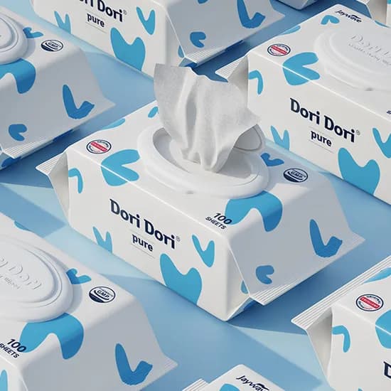 도리도리 퓨어 물티슈 캡형 100매 10팩