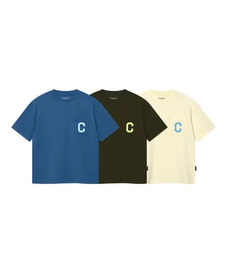 커버낫키즈 C로고 포켓 반팔 티셔츠
