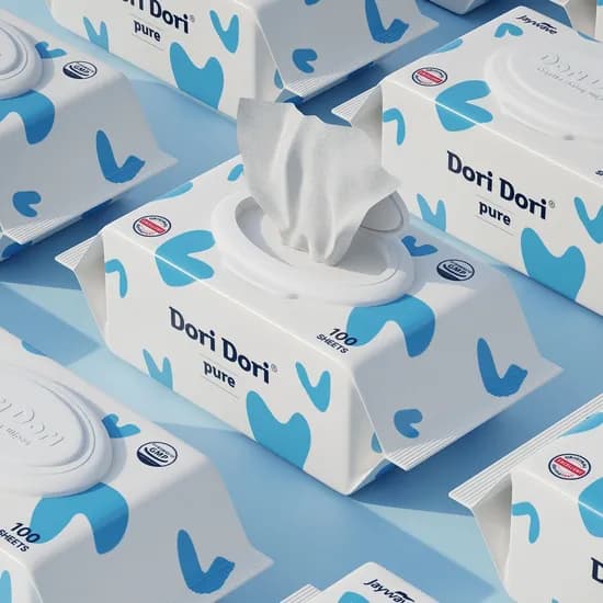 도리도리 퓨어 아기물티슈 캡형 100매 20팩