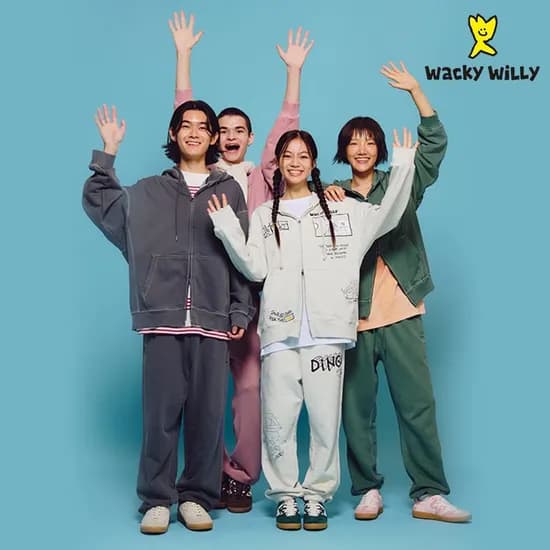 와키윌리 그래픽 키키 와펜 후드집업