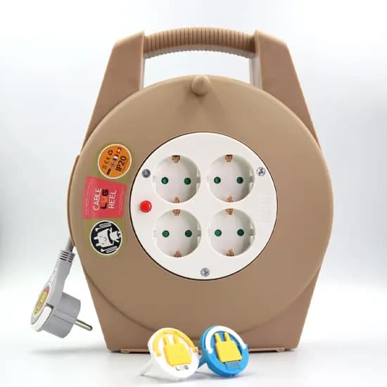 러그박스 캠핑 전기 연장선 슬림 20M 크림브라운