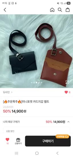 에이블리 카드지갑 벨트 14900원