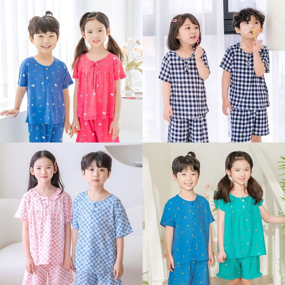 투위 인견 아동 잠옷 상하의세트