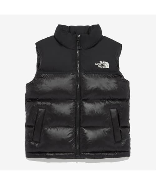 노스페이스 키즈 눕시 패딩 베스트 블랙