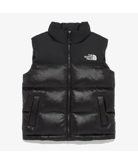 노스페이스 키즈 눕시 패딩 베스트 블랙