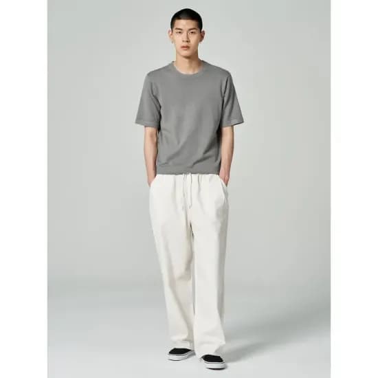 에잇세컨즈 라운드넥 반소매 니트