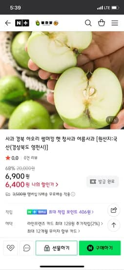 썸머킹 아오리사과 2kg 4kg