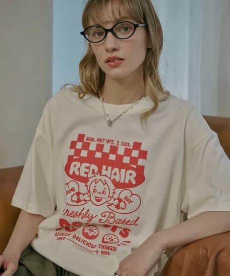 꼼빠뇨 FRESH DONUT 반팔티 크림