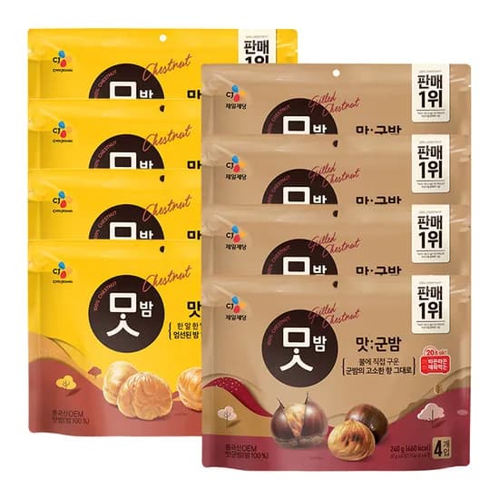 맛밤 60g*4번들X4개 맛군밤 60g*4번들X4개 총 32개 37672원