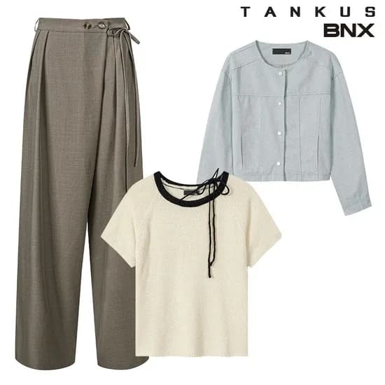 크롭 스트라이프 카라 셔츠