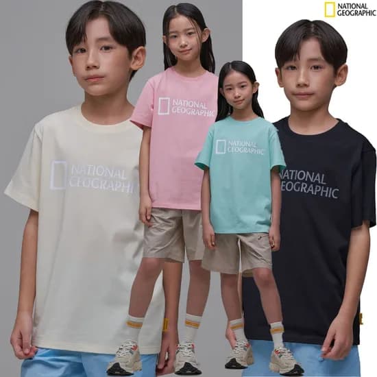 내셔널지오그래픽키즈 빅로고 반팔티셔츠 2장