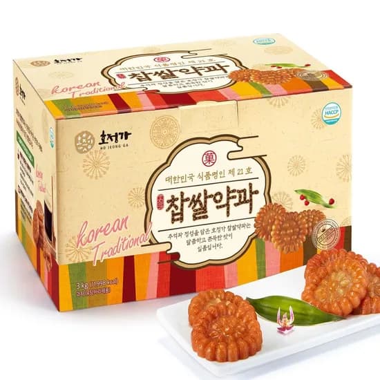 호정가 찹쌀약과세트 3kg 약 80입