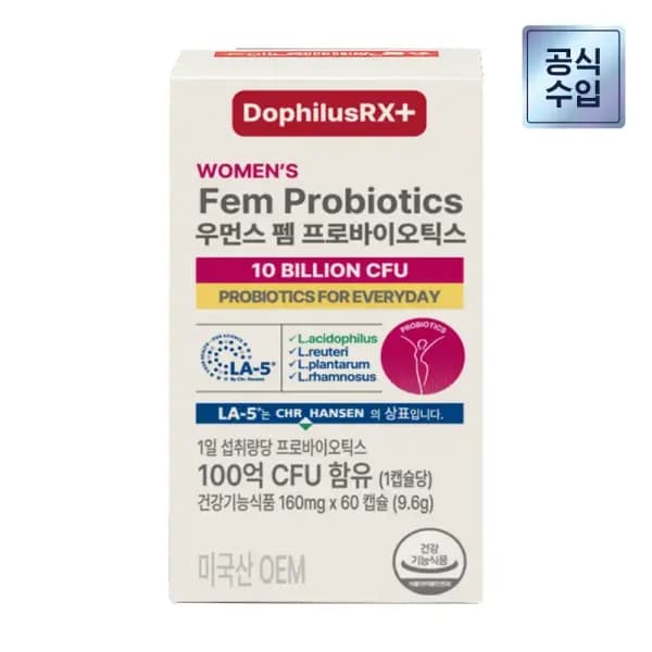 자로우 우먼스 펨 프로바이오틱스 100억 60캡슐 2개월분