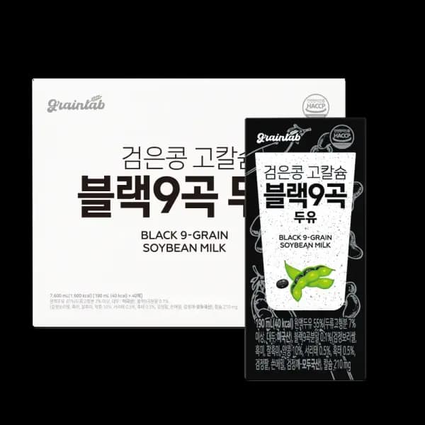 그레인랩 검은콩 고칼슘 블랙9곡두유 190ml 40개입