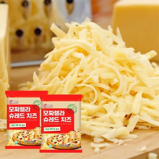 보꼬네 자연치즈 모짜렐라 슈레드 치즈 1kg 2팩
