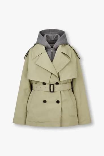 보브 숏 트렌치 코트